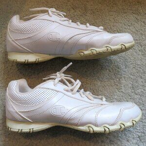 Champion Womens Size 9 White Faux Leather Lace Up Sneakers Athletic Shoes